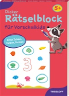 Christine Thau, Christine Thau - Dicker Rätselblock für Vorschulkids. Erste Zahlen, Farben, Formen