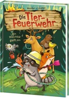 Vanessa Walder, Larisa Lauber, Loewe Erstes Selberlesen, Loewe Erstes Selberlesen - Die Tier-Feuerwehr (Band 1) - Ein Waschbär greift ein