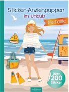 Eva Schindler - Sticker-Anziehpuppen Metallic - Im Urlaub