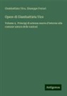 Giuseppe Ferrari, Giambattista Vico - Opere di Giambattista Vico