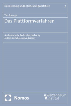 Tim Sprenger - Das Plattformverfahren - Ausbalancierte Rechtsdurchsetzung mittels Verfahrensgrundsätzen