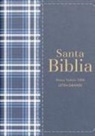 Reina Valera 1960 - Biblia Rvr 1960 Compacta Símil Piel Cuadros Azul Marino Oscuro (Bible Rvr 1960 Compact Size Leatherlike Navy Blue Checked Pattern (Spanish Edition)