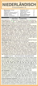 Pavla Stechová, Pavla (PhDr.) Stechová, Pavla Štěchová - Leporello: Niederländisch Kurzgrammatik - Die komplette Grammatik im Überblick