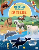 Hanna Stüker, Ullmann Medien Verlag - Meine große Metallic-Stickerwelt - Tiere