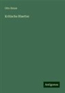 Otto Hense - Kritische Blaetter