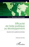 Olivier Mumbere Muhongya - Efficacité de l'aide publique au développement