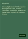 Andreas Raabe - Lösung algebraischer Gleichungen von beliebig hohem Grade, auch mit complexen Coefficienten, mit Hilfe des Gauss�-schen Schema�s für complexe Grössen
