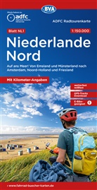 Allgemeiner Deutscher Fahrrad-Club e.V. (ADFC), Bike, BVA BikeMedia GmbH, Allgemeiner Deutscher Fahrrad-Club e V (ADFC - ADFC-Radtourenkarte NL 1 Niederlande Nord 1:150.000, reiß- und wetterfest, E-Bike geeignet, GPS-Tracks Download, mit Knotenpunkten, mit Bett+Bike Symbolen, mit Kilometer-Angaben