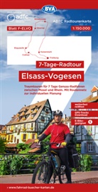 Allgemeiner Deutscher Fahrrad-Club e.V. (ADFC), Bike, BVA BikeMedia GmbH, Allgemeiner Deutscher Fahrrad-Club e V (ADFC - ADFC-Radtourenkarte F-ELVO 7-Tage-Radtour Elsass/Vogesen, 1:150.000, reiß- und wetterfest, E-Bike geeignet, GPS-Tracks Download, mit Kilometer-Angaben