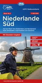 Allgemeiner Deutscher Fahrrad-Club e.V. (ADFC), Bike, BVA BikeMedia GmbH, Allgemeiner Deutscher Fahrrad-Club e V (ADFC - ADFC-Radtourenkarte NL 2 Niederlande Süd 1:150.000, reiß- und wetterfest, E-Bike geeignet, GPS-Tracks Download, mit Knotenpunkten, mit Bett+Bike Symbolen, mit Kilometer-Angaben