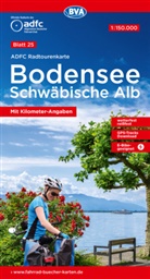 Allgemeiner Deutscher Fahrrad-Club e.V. (ADFC), Bike, BVA BikeMedia GmbH, Allgemeiner Deutscher Fahrrad-Club e V (ADFC - ADFC-Radtourenkarte 25 Bodensee Schwäbische Alb 1:150.000, reiß- und wetterfest, E-Bike geeignet, GPS-Tracks Download, mit Kilometer-Angaben