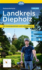 BVA BikeMedia GmbH, BVA BikeMedia GmbH, Diepholz 49356 Diepholz, 49356 Diepholz Landkreis Diepholz - BVA Radwanderkarte Landkreis Diepholz 1:50.000, reiß- und wetterfest, GPS-Tracks Download, E-Bike geeignet, mit Knotenpunktnetz und Lufttankstellen