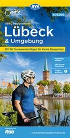 Allgemeiner Deutscher Fahrrad-Club e.V. (ADFC), Bike, BVA BikeMedia GmbH, Allgemeiner Deutscher Fahrrad-Club e V (ADFC - ADFC-Regionalkarte Lübeck und Umgebung, 1:75.000, mit Tagestourenvorschlägen, reiß- und wetterfest, E-Bike-geeignet, GPS-Tracks-Download