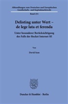 David Sam - Delisting unter Wert - de lege lata et ferenda