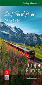 freytag &amp; berndt, freytag &amp; berndt - Europa, Rail Travel Map 1:5.500.000, freytag & berndt