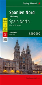 freytag &amp; berndt, freytag &amp; berndt - Spanien Nord - Jakobsweg, Straßenkarte 1:400.000, freytag & berndt