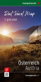 freytag &amp; berndt, freytag &amp; berndt - Österreich, Rail Travel Map 1:500.000, freytag & berndt