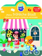 Meine fröhliche Stadt - Spielhaus zum Ausmalen, Stickern und Wörter lerner