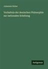 Johannes Huber - Verhaltnis der deutschen Philosophie zur nationalen Erhebung