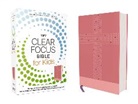 Zondervan - NIrV, Clear Focus Bible for Kids (Help Kids with ADHD or Dyslexia Read with Confidence), Leathersoft, Pink