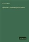 Christian Ritter - Ueber das Causalitätsprinzip Kants