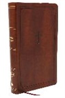 Thomas Nelson, Thomas Nelson - NKJV Giant Print End-of-Verse Reference Bible, Brown Leathersoft, Red Letter, Comfort Print