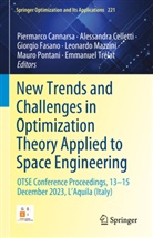 Piermarco Cannarsa, Alessandra Celletti, Giorgio Fasano, Giorgio Fasano et al, Leonardo Mazzini, Mauro Pontani... - New Trends and Challenges in Optimization Theory Applied to Space Engineering