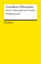 Wolfgang Detel - Grundkurs Philosophie. Band 5: Philosophie des Sozialen