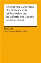 Anselm von Canterbury, Bernd Goebel, Tapp, Christian Tapp - Der Gottesbeweis im Proslogion und die Debatte mit Gaunilo