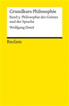 Wolfgang Detel - Grundkurs Philosophie. Band 3: Philosophie des Geistes und der Sprache