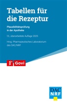 ABDA - Bundesvereinigung Deutscher Ap, ABDA - Bundesvereinigung Deutscher Apothekerverbände, Pharmazeutisches Laboratorium des DAC, NRF, Pharmazeutisches Laboratorium des DAC/NRF - Tabellen für die Rezeptur