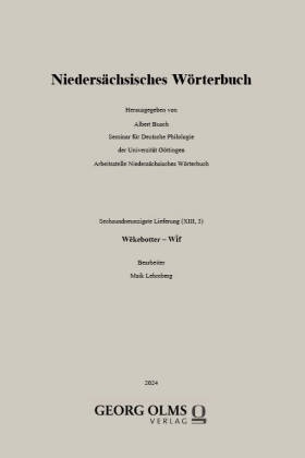Albert Busch, Lehmberg - Niedersächsisches Wörterbuch Sechsundneunzigste Lieferung (XIII, 3)