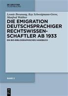 Leonie Breunung, Kay Schweigmann-Greve, M Walther, Manfred Walther - Leonie Breunung; Kay Schweigmann-Greve; Manfred Walther: Die Emigration deutschsprachiger Rechtswissenschaftler ab 1933 - 2: Band 2: Vereinigte Staaten von Amerika