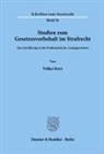 Volker Krey - Studien zum Gesetzesvorbehalt im Strafrecht.