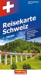 Hallwag Strassenkarte Reisekarte Schweiz 1:200.000