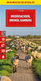 MARCO POLO Reisekarte Deutschland 03 Niedersachsen, Bremen, Hamburg 1:225.000