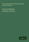 Marceline Desbordes-Valmore, Charles Augustin Sainte-Beuve - Poésies de Madame Desbordes-Valmore