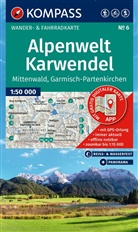KOMPASS Wanderkarte 6 Alpenwelt Karwendel Mittenwald, Garmisch-Partenkirchen 1:50.000