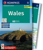 Oliver Lair - KOMPASS Wanderführer Wales, 60 Touren mit Extra-Tourenkarte