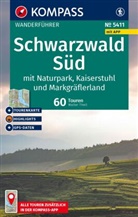 Walter Theil - KOMPASS Wanderführer Schwarzwald Süd mit Naturpark, Kaiserstuhl und Markgräflerland, 60 Touren mit Extra-Tourenkarte