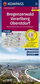KOMPASS Fahrradkarte 3357 Bregenzerwald, Vorarlberg, Oberstdorf 1:70.000
