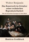 Walter Benjamin - Das Kunstwerk im Zeitalter seiner technischen Reproduzierbarkeit (Großdruck)