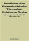 Johann Christoph Adelung, Johann Christoph Adelung - Grammatisch-kritisches Wörterbuch der Hochdeutschen Mundart