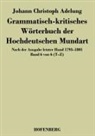 Johann Christoph Adelung, Johann Christoph Adelung - Grammatisch-kritisches Wörterbuch der Hochdeutschen Mundart