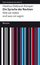 Heidrun Deborah Kämper - Die Sprache der Rechten. Wie sie reden und was sie sagen