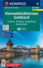 Franz Wille - KOMPASS Wanderführer Vierwaldstättersee, Gotthard, 55 Touren mit Extra-Tourenkarte