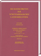 Wolfgang Metzger - Die Handschriften der Württembergischen Landesbibliothek Stuttgart: Die Handschriften der Württembergischen Landesbibliothek Stuttgart / Codices Theologici in Folio