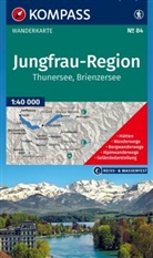 KOMPASS Wanderkarte 84 Jungfrau-Region, Thunersee, Brienzersee 1:40.000