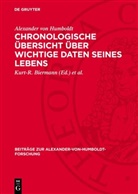 Alexander von Humboldt, Kurt-R. Biermann, Lange Fritz G., Jahn Ilse - Chronologische Übersicht über wichtige Daten seines Lebens