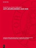 Rudolf Herzog, Günther Klaffenbach - Asylieurkunden aus Kos